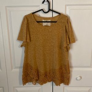 Cupio 1x short sleeve blouse